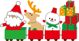 サンタクロースとトナカイのイラスト