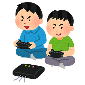 ゲームを楽しむイラスト